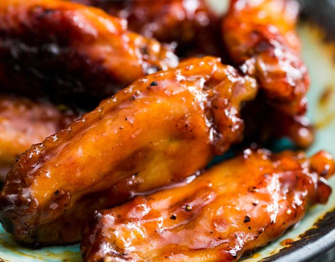Eating Time: Bourbon Maple Glazed Chicken Wings Recipe
